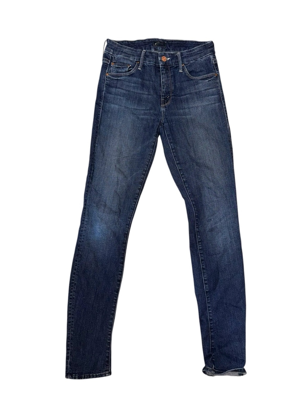MOTHER The Looker Jeans In Here Kitty Kitty Dark Wash Skinny Stretch - Size 26
